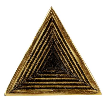 Triangular Pyramid Antique Golden Aluminium Cabinet Knob